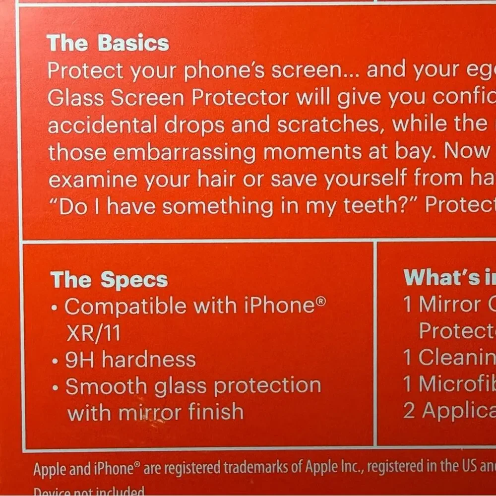 Mirror Glass Screen Protector for iPhone XR 11